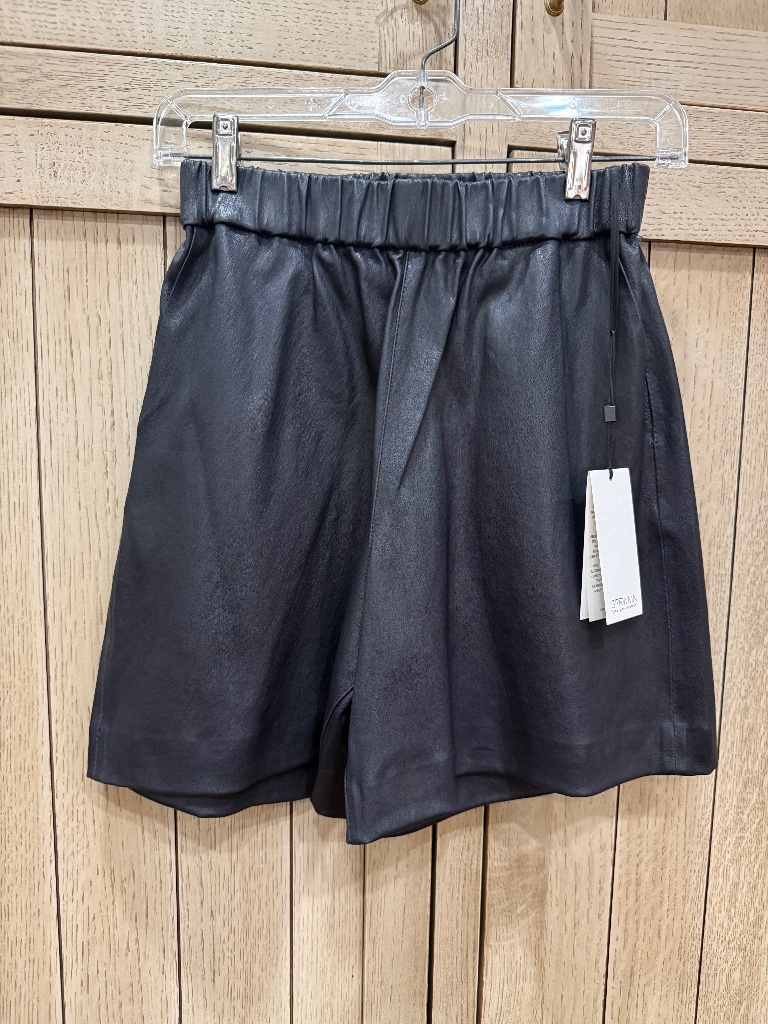 Sprwmn Leather Culotte Shorts, Size Xs, New With Tags